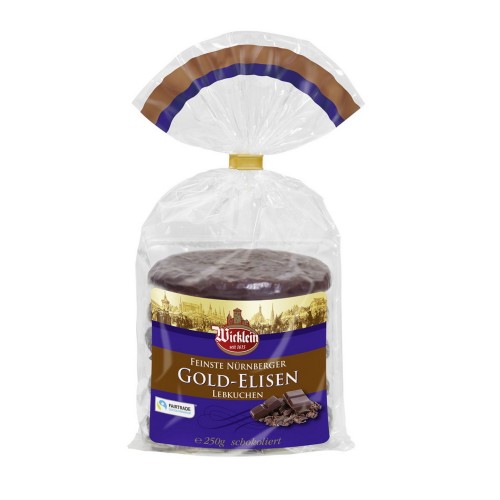 Нюрнбергские пряники Gold-Elisen в темном шоколаде Wicklein, 250 г