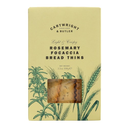Пшеничные хлебцы "Фокачча с розмарином" в картонной коробке C&B, 100 г
