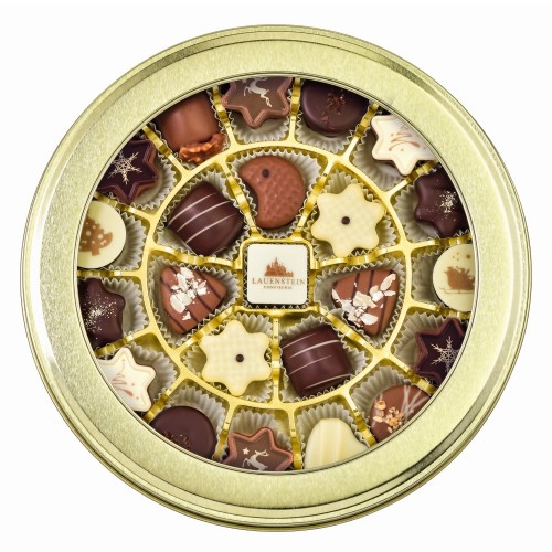 Набор шоколадных конфет "Праздник" в круглой подарочной банке Lauenstein, 315 г