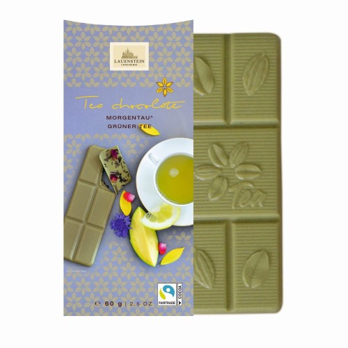 Шоколадная плитка "Белый шоколад, матча и зеленый чай" Lauenstein, 60 г