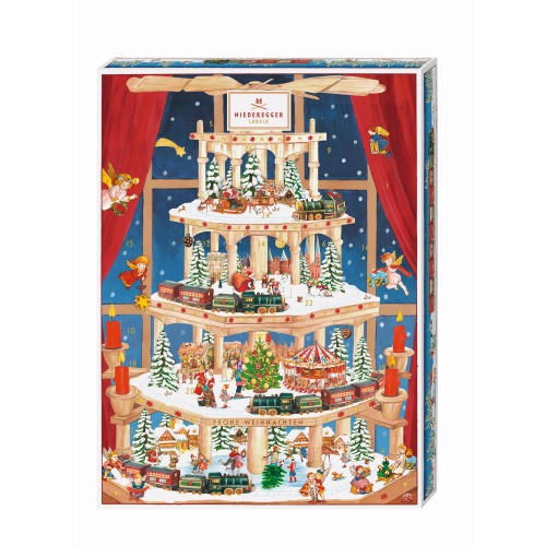 Адвент-календарь "Новогодняя пирамида", марципан Niederegger, 500 г