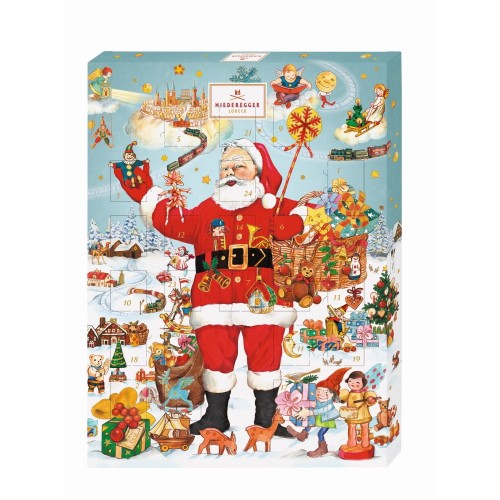 Адвент календарь "Санта-Клаус", ассорти марципана Niederegger, 500 г