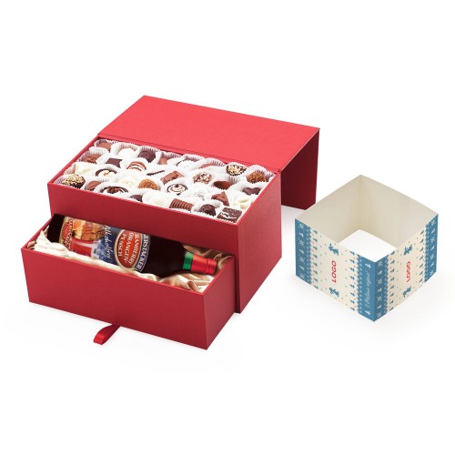 Ассорти шоколадных конфет "Двойное удовольствие" в картонной коробке, 560 г
