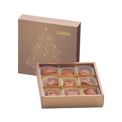Ассорти шоколадных конфет в картонной коробке-пенале, 126 г