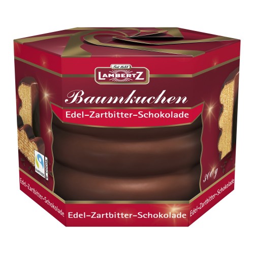 Баумкухен в темном шоколаде в картонной коробке Lambertz, 300 г