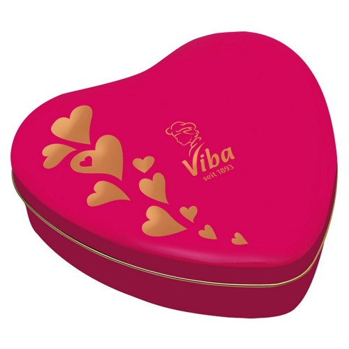 Ассорти нуги в металлической баночке в форме сердца"Для тебя" Viba, 90 г