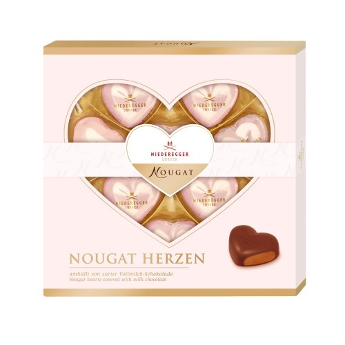 Нуга в шоколаде "Сердечки", Niederegger, 125 г
