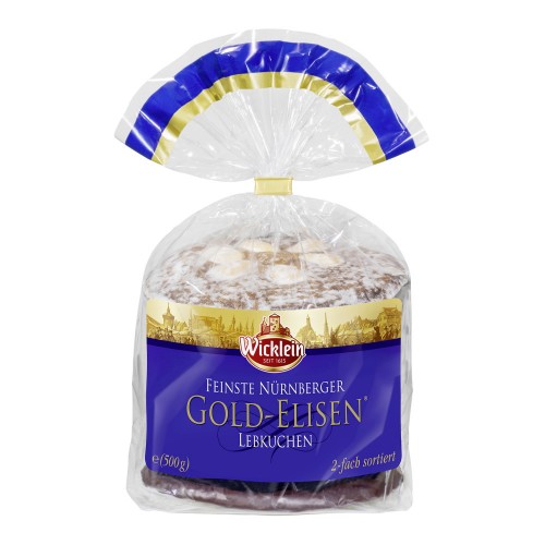 Нюрнбергские пряники Gold-Elisen, ассорти, 2 вида, Wicklein, 500 г