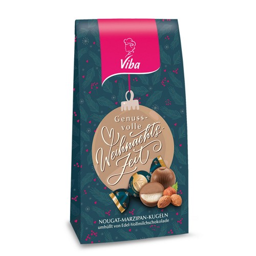 Шоколадные конфеты с начинкой из нуги и марципана "Шар" Viba, 105 г