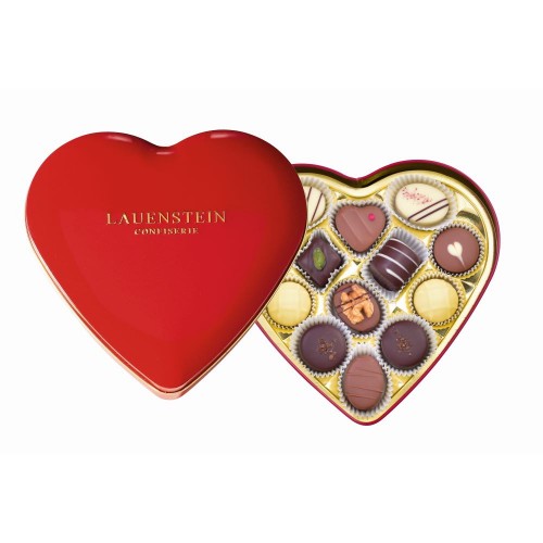 Набор шоколадных конфет "Сердце" в метал шкатулке Lauenstein, ассорти, 165 г