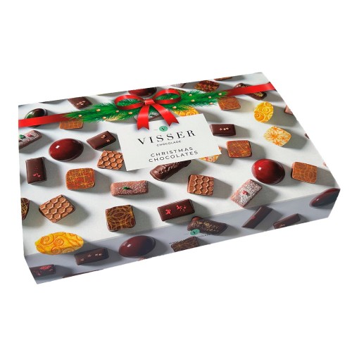 Подарочный набор шоколадных конфет Christmas bonbons, ассорти, Visser, 190 г