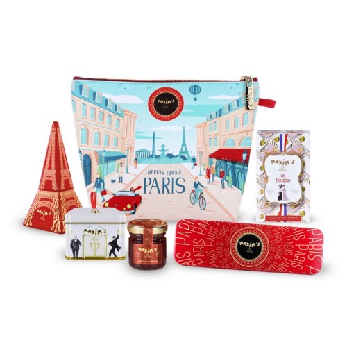Подарочный набор "Bonjour Paris" в сумочке на молнии Maxim's, 181 г