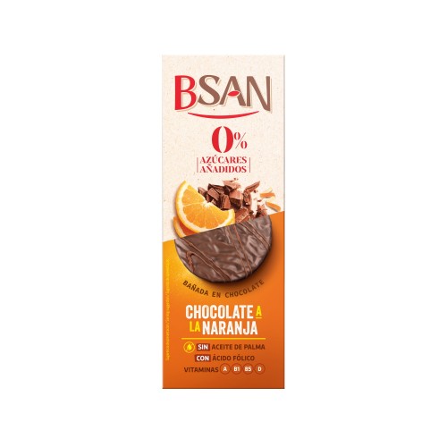 Печенье без сахара 0% со вкусом апельсина в молочном шоколаде BSAN, 120 г