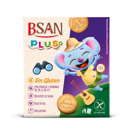 Печенье без глютена в картонной коробке BSAN Plus+, 160 г