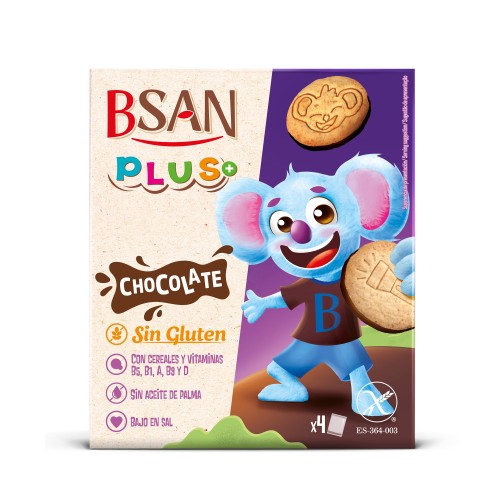 Печенье без глютена с шоколадом в картонной коробке BSAN Plus+, 160 г