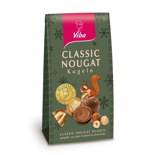Шоколадные конфеты с начинкой из классической нуги Viba, 105 г