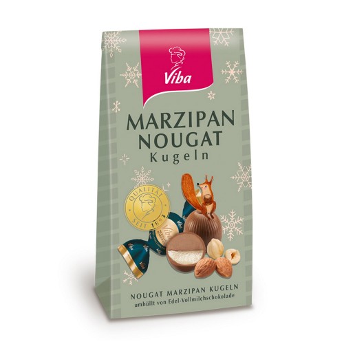 Шоколадные конфеты с начинкой из нуги и марципана Viba, 105 г