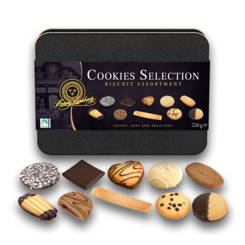 Ассорти печенья Cookies Selection в металлической банке Henry Lambertz, 226 г